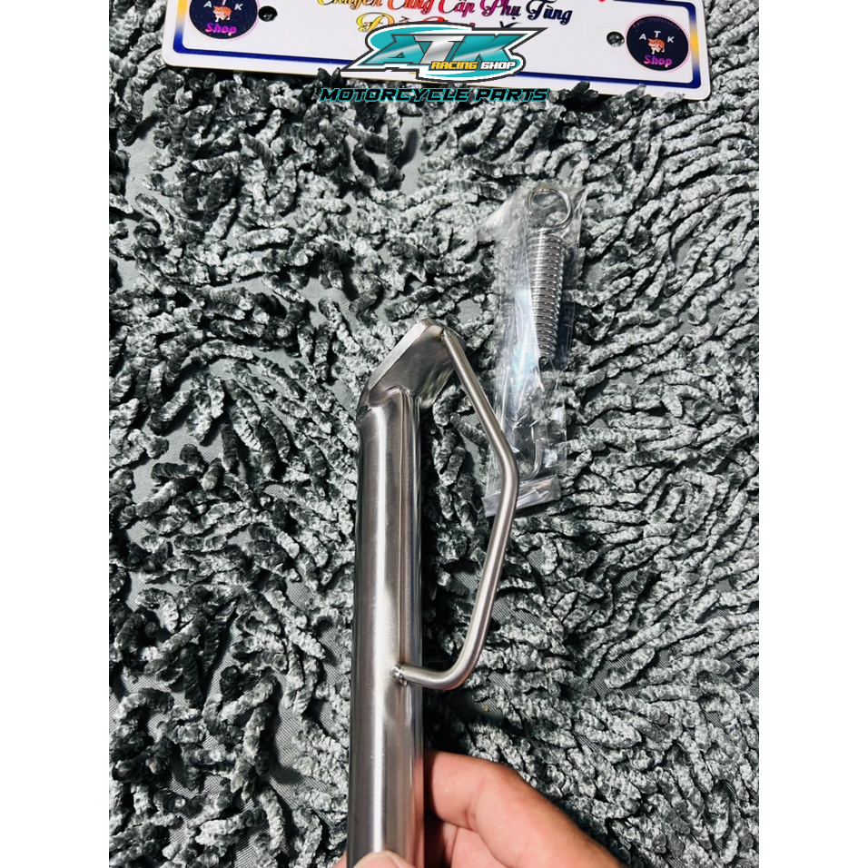 Chân chống nghiêng inox 304 đặt nguyên khối  dành cho xe Vario click  tặng kèm lò xo thép xiken