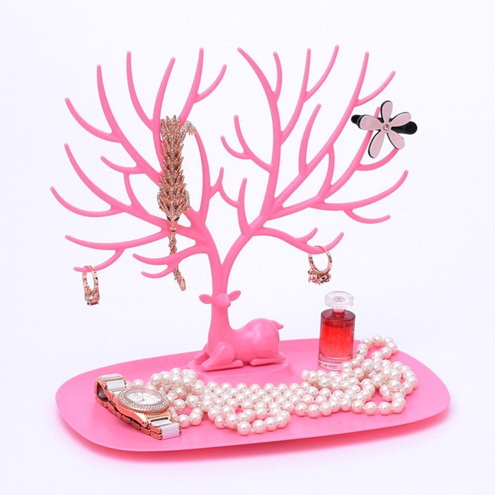 Giá Đỡ Trưng Bày Nhẫn / Vòng Tay Hình Hươu 3D Màu Ngà Thời Trang