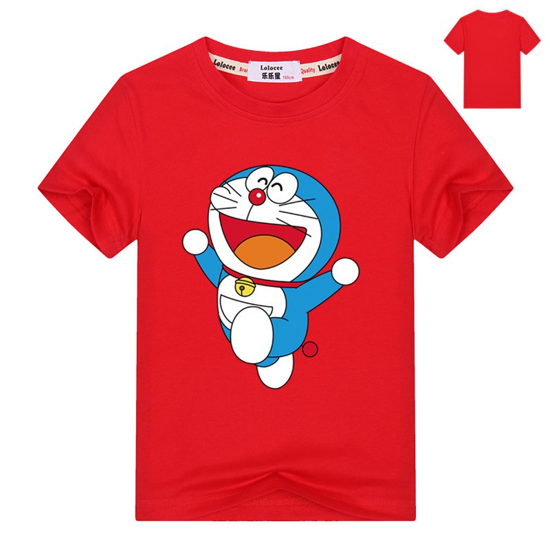 SALE 50% Áo thun bé trai họa tiết Doraemon thời trang mùa hè 2022