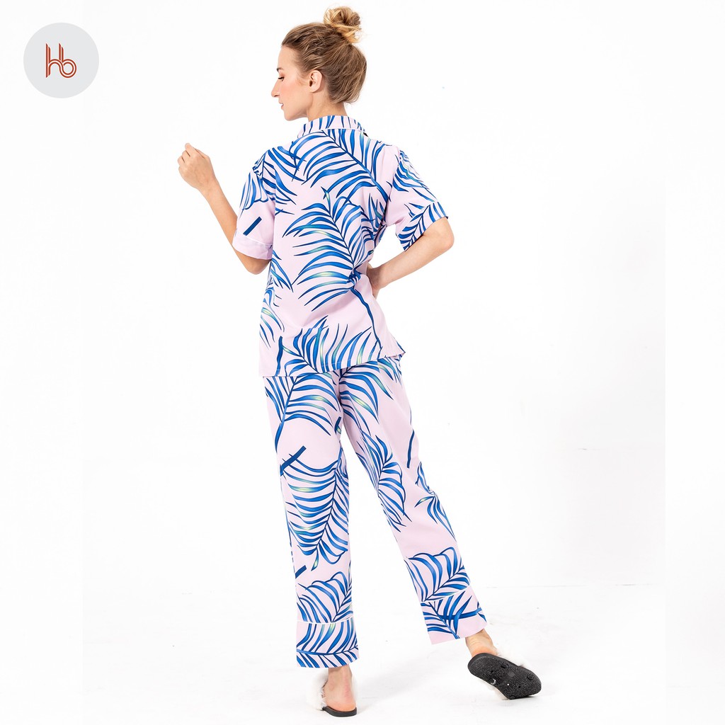 Set đồ bộ dài tay ngắn mặc nhà cổ pijama Hibi HB106 - Quần có túi | BigBuy360 - bigbuy360.vn