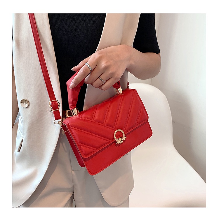 Túi Đeo Vai Hình Vuông Màu Trơn Phong Cách Cổ Điển Thời Trang 2022 Mới Cho Nữ