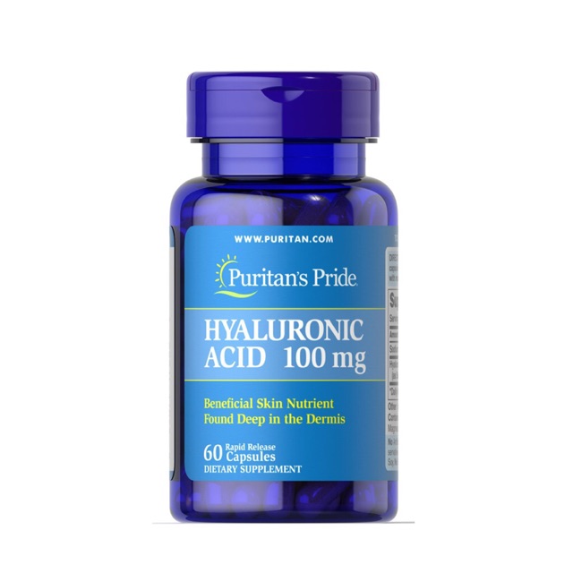 Viên Uống Hỗ Trợ Đẹp Da Bổ Khớp Puritan's Pride Hyaluronic Acid 100mg 60 viên | BigBuy360 - bigbuy360.vn