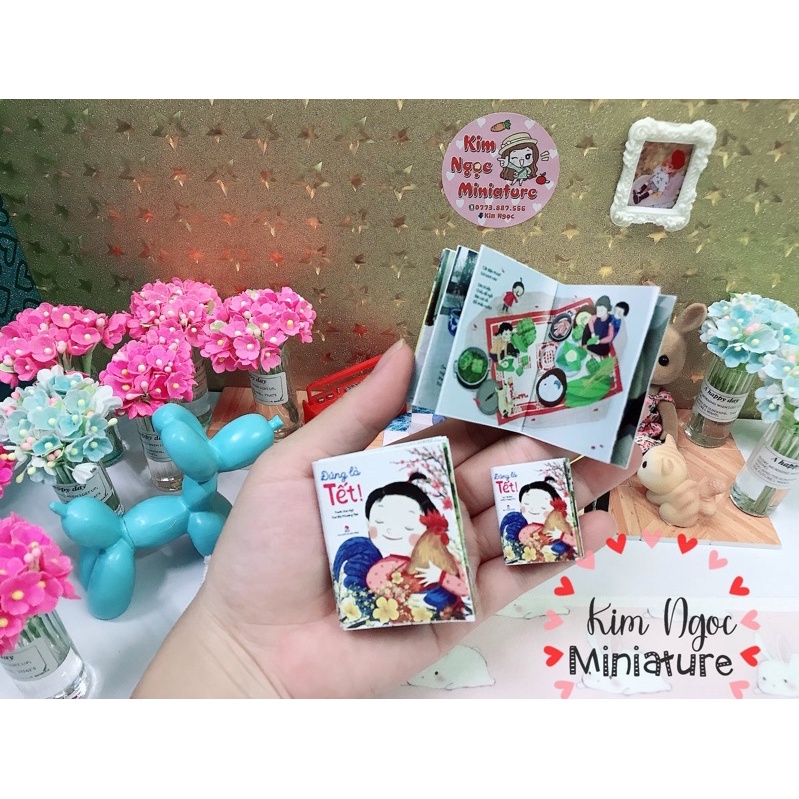 Sản phẩm tết 2022, tạp chí mini trang trí mô hình, nhà búp bê 1:6 1:12