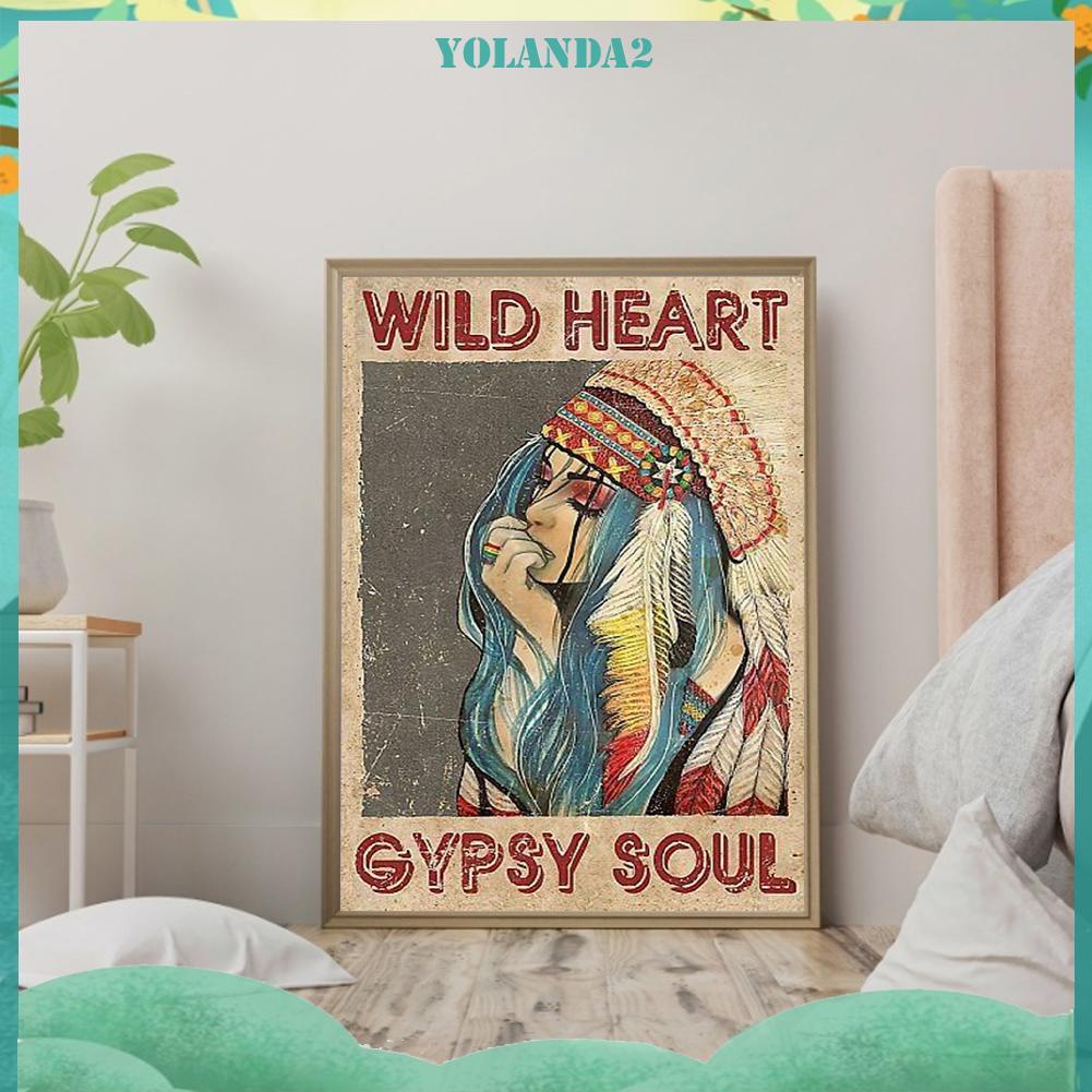 Bộ tranh thêu chữ thập 11CT 3 sợi cotton toàn diện họa tiết người da đỏ Ấn Độ