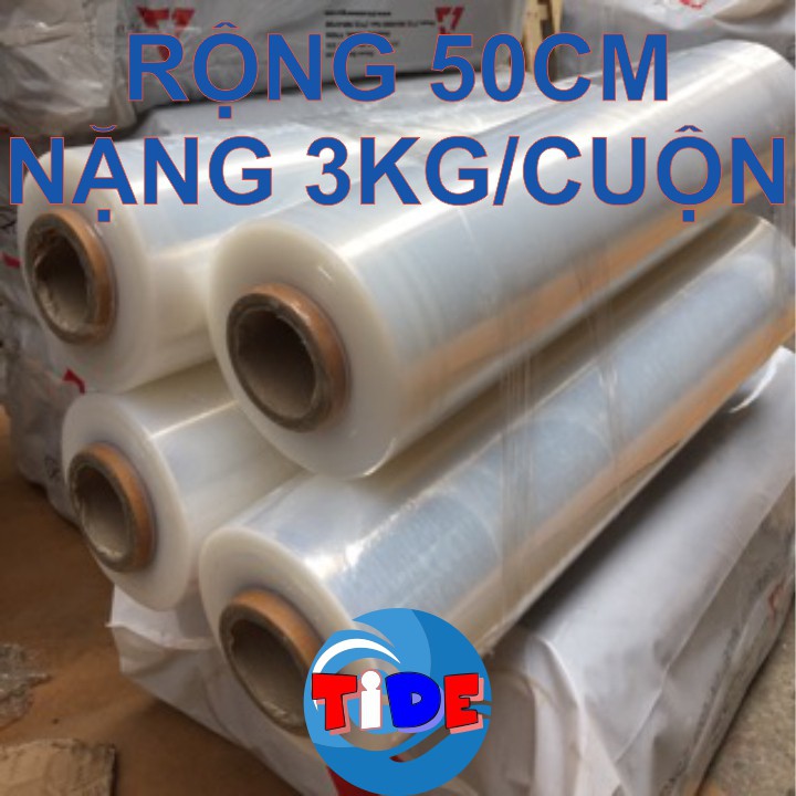 Màng chít PE trọng lượng 4kg/3kg/2kg/1kg x chiều rộng 50cm/25cm/17cm/10cm  dùng bọc hàng hoá và cuốn pallet