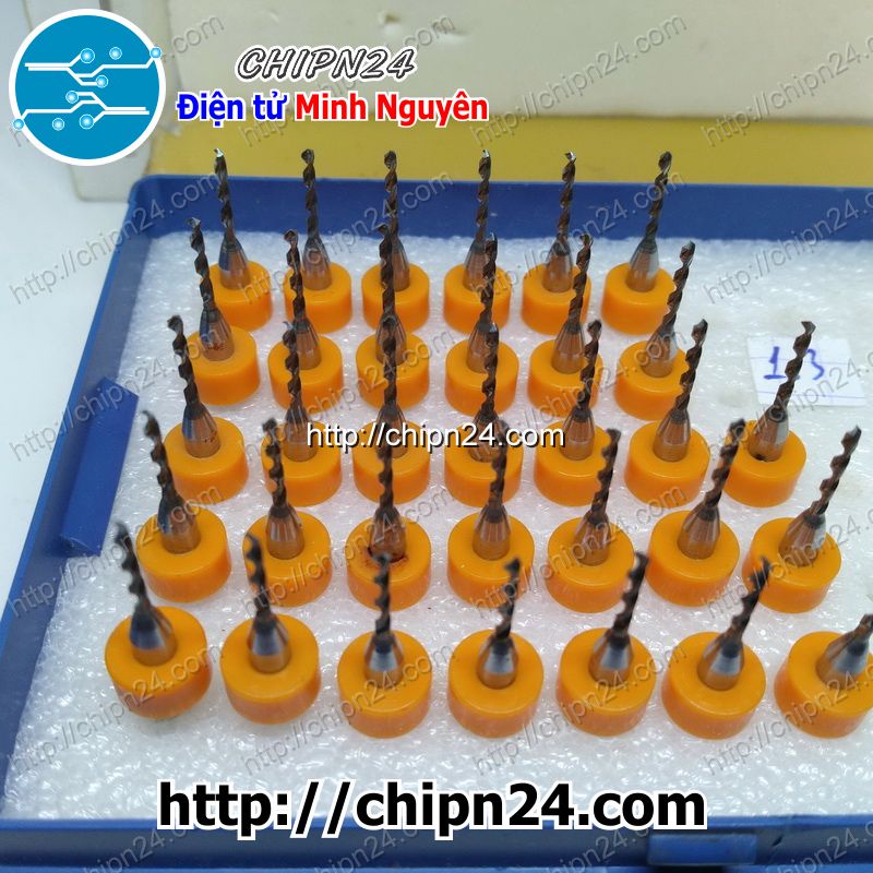 [2 CÂY] Mũi khoan mạch in CNC 1.3mm (Mạch điện tử, PCB)