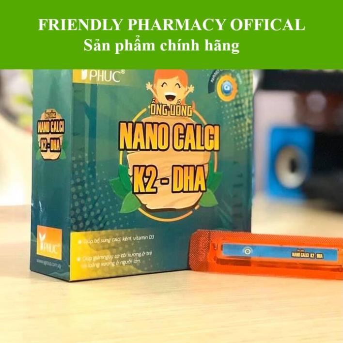 Ống uống nano Calci K2 – DHA Y phúc – Hỗ trợ tăng chiều cao cho trẻ, giảm loãng xương (10 ống)