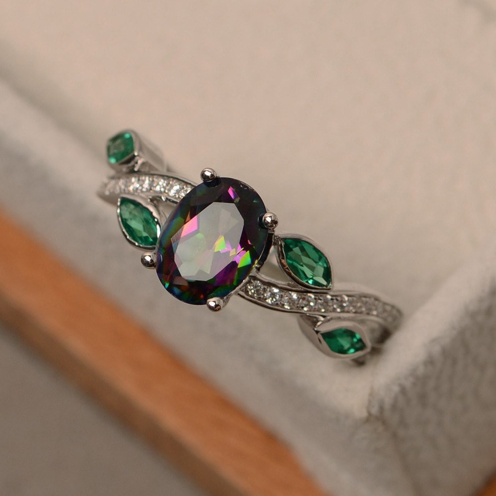 Set Nhẫn Đeo Tay Kim Loại Đính Đá Màu Thanh Lịch Cho Nữ