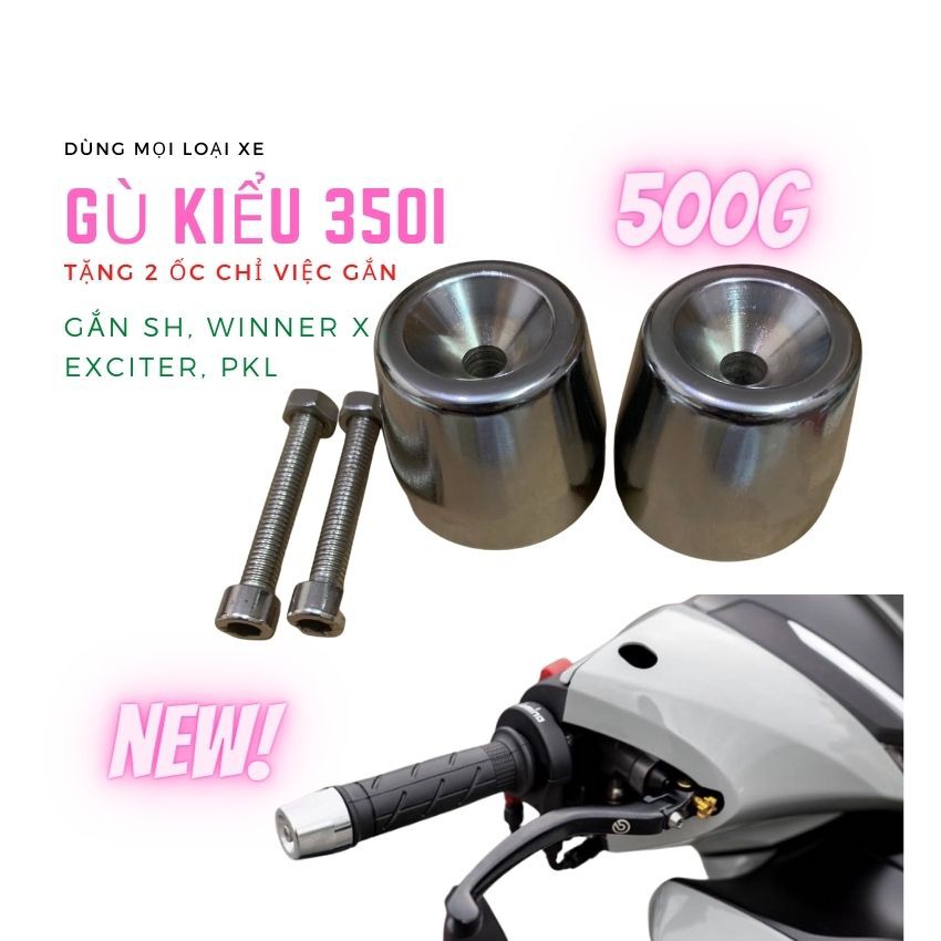 Gù Đối Trọng 500g Tay Lái Kiểu SH 350i-Giá 1 Cặp
