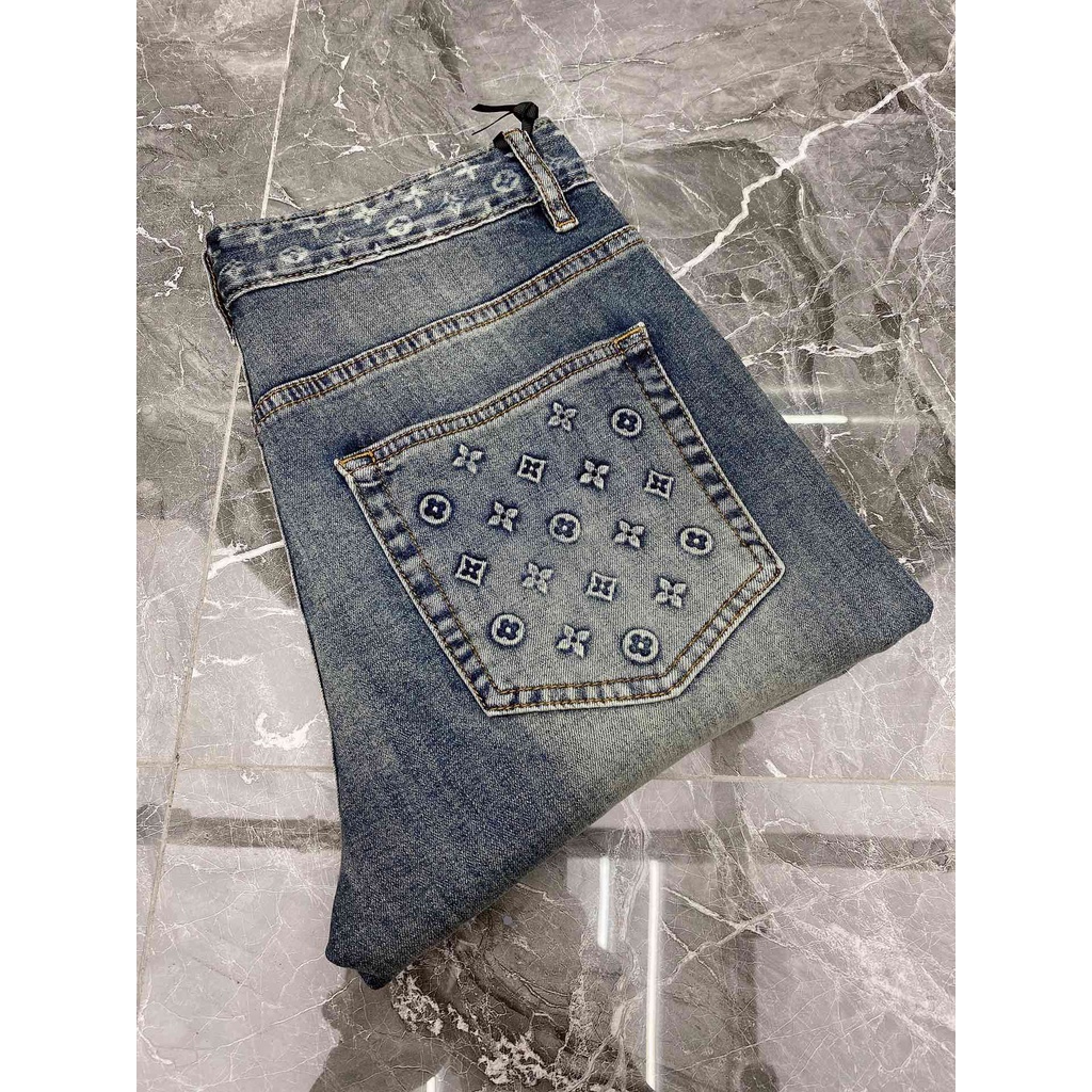 Quần Jean nam thời trang Louis Vuitton LV thiết kế trẻ trung và cá tính với chất vải co giãn ao cấp