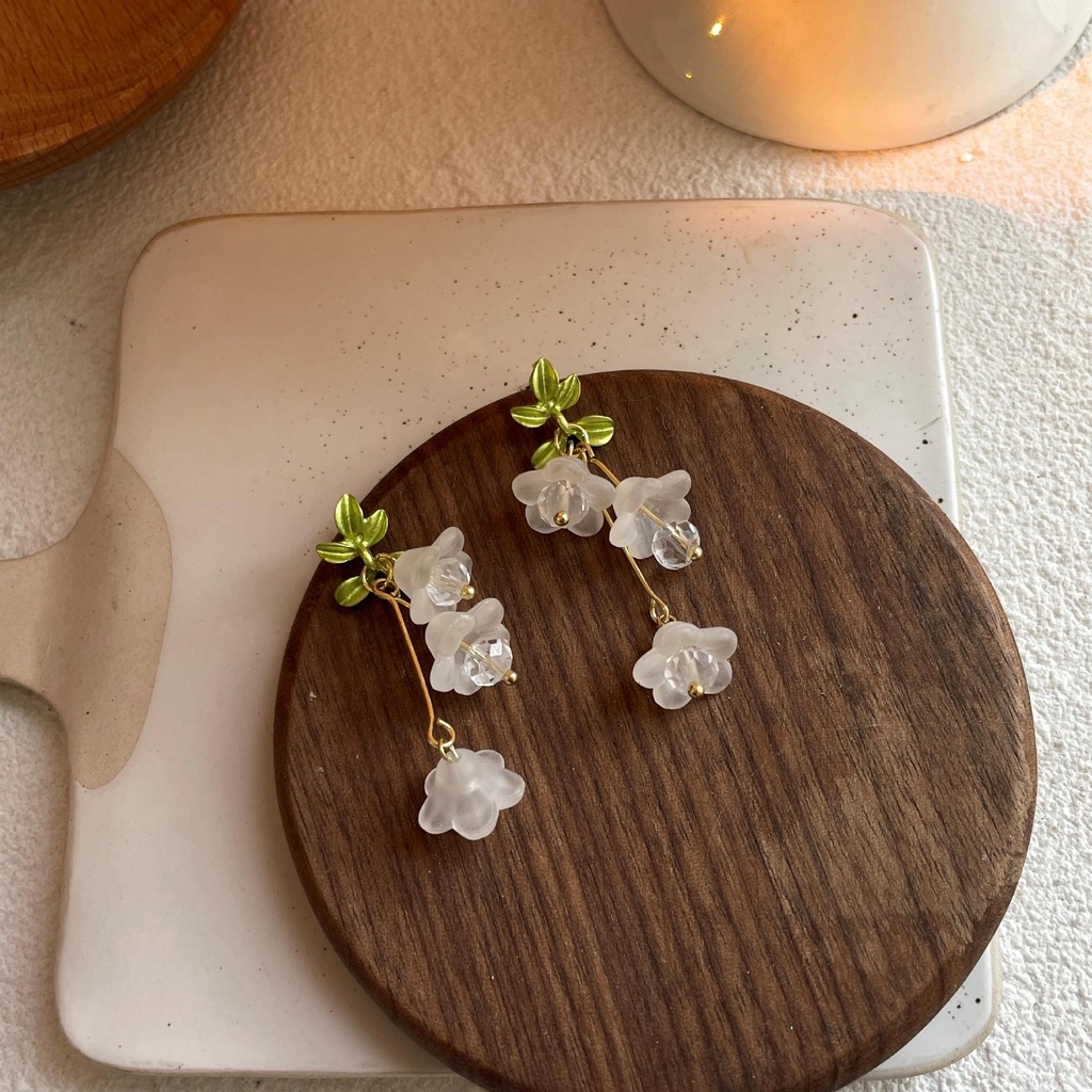 Khuyên Tai Dáng Dài Hình Hoa Phong Cách Mori Thời Trang Mới 2022