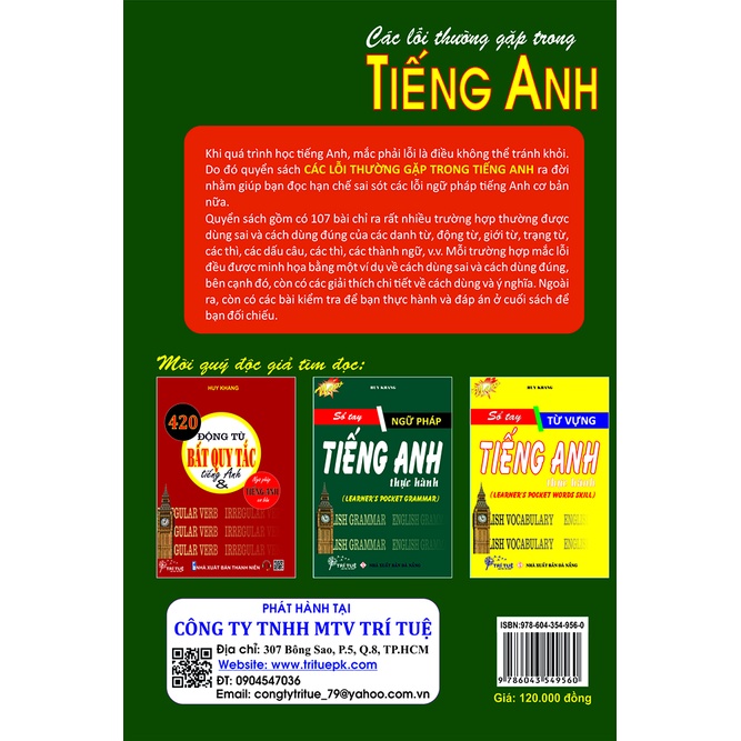 Sách - Các lỗi thường gặp trong tiếng Anh