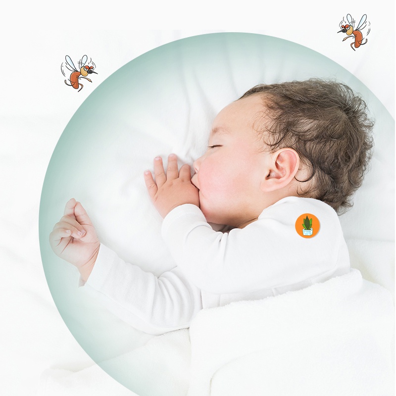 Bộ 6 miếng dán chống muỗi tự nhiên không độc hại in hoạt hình cho trẻ em