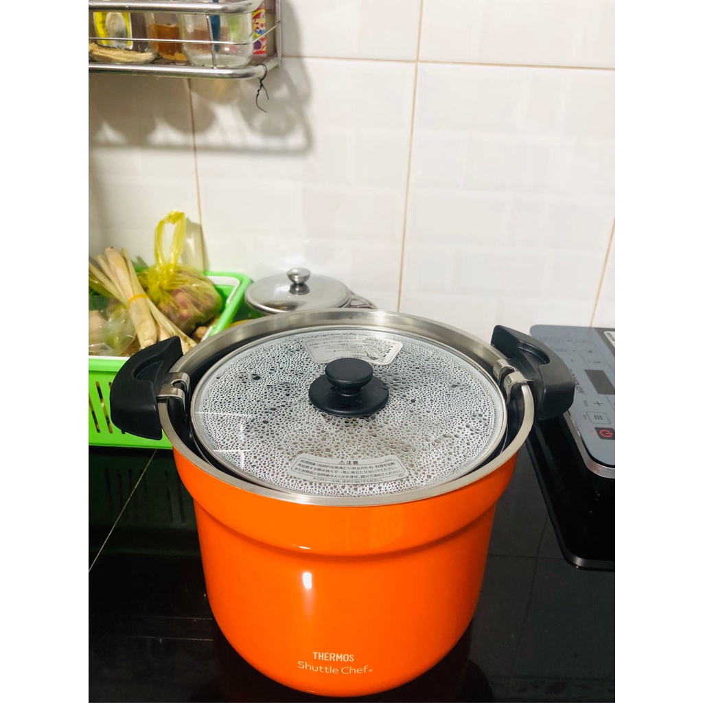 Nồi ủ chân không Thermos KBJ-4500 4.3L màu cam nội địa Nhật Bản