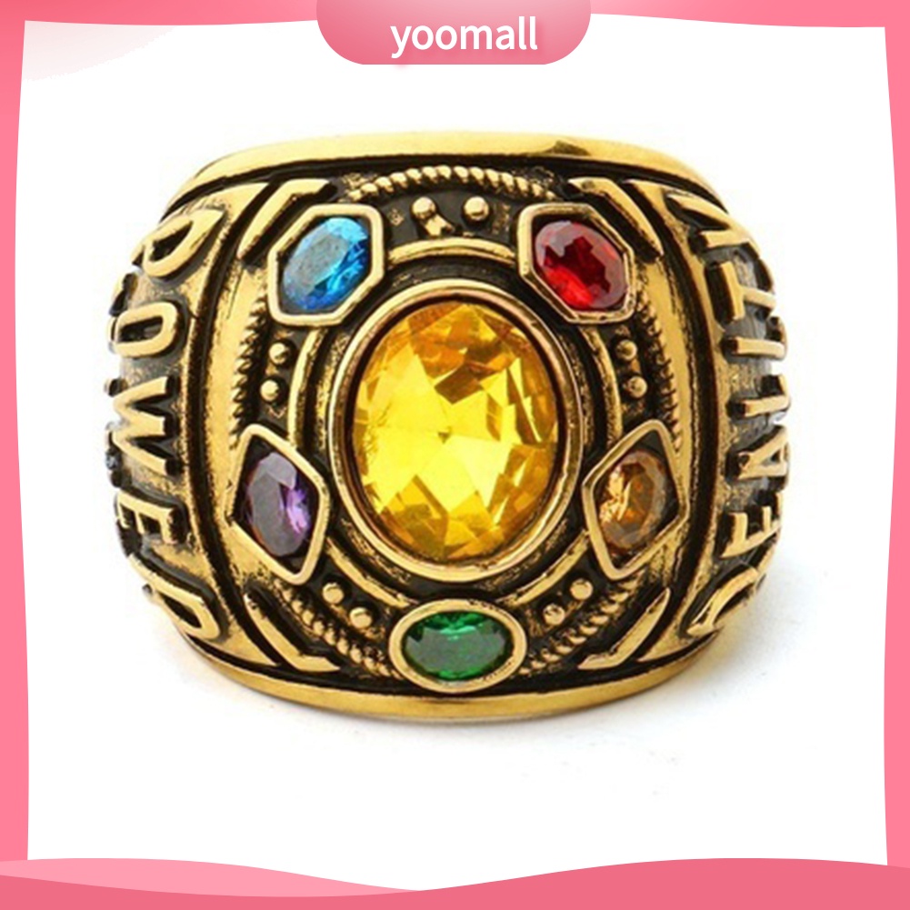 Nhẫn đính đá kiểu dáng thanos thanos thời trang cá tính