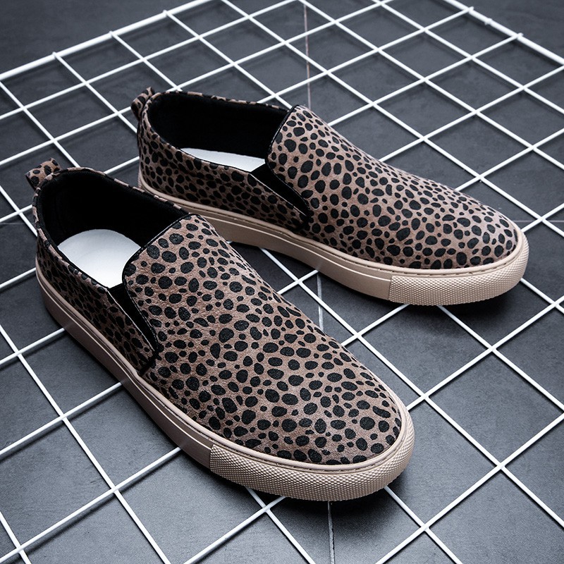 11.11 free Leopard Design Men Casual Loafer Trượt trên giày Da lộn Kinh doanh uy tín Uy Tín 2020 Az1 x