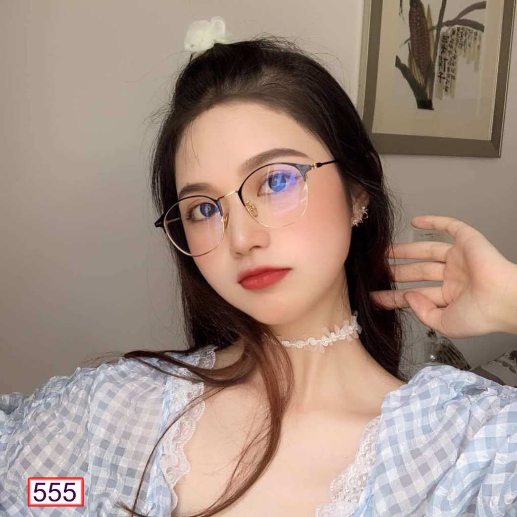 MẮT KÍNH GỌNG CẬN FORM TRÒN KIM LOẠI 555 BEAUTY SIÊU DỄ THƯƠNG | BigBuy360 - bigbuy360.vn
