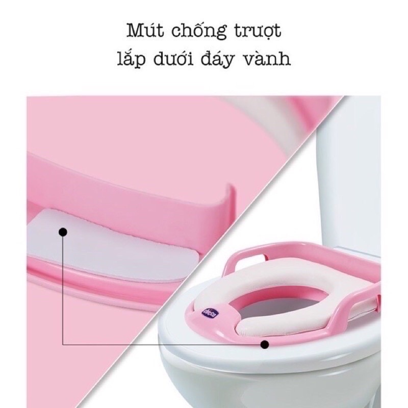 Nắp Thu Nhỏ Bồn Cầu Cho Bé Chicco Chính Hãng Có Đệm Lót