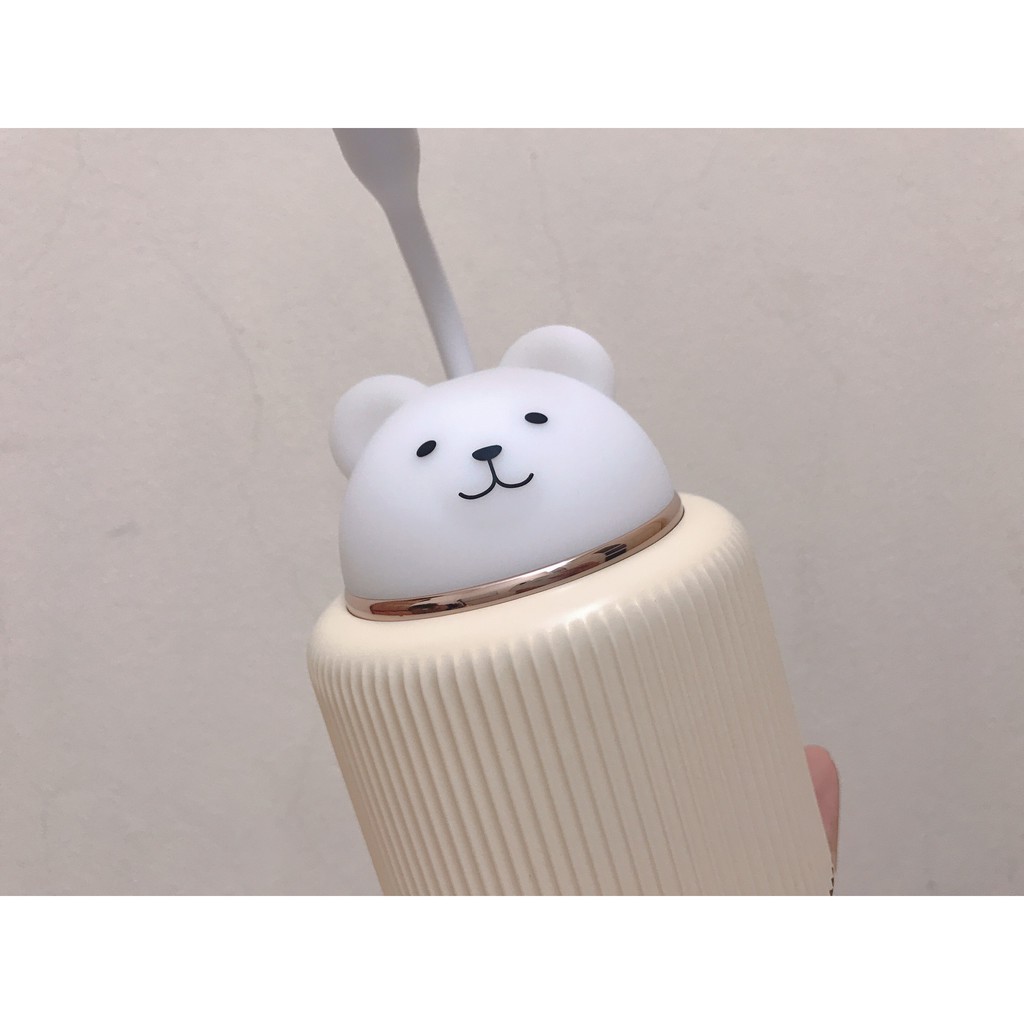 Quạt mini sạc điện để bàn siêu xinh có đèn led+ phun sương tự động cao cấp