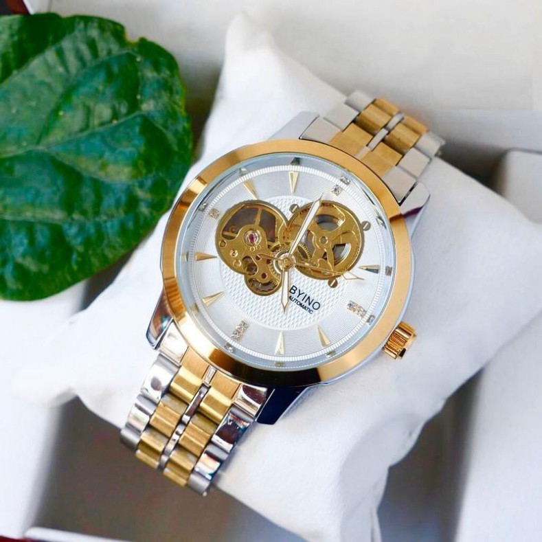 Đồng Hồ Cơ Nam BYINO Lộ Tim Cơ, Đồng Hồ Nam Máy Cơ Byino Chống nước Chống Xước, Lộ Cơ Trước Sau, Sang Trọng tinh Xảo