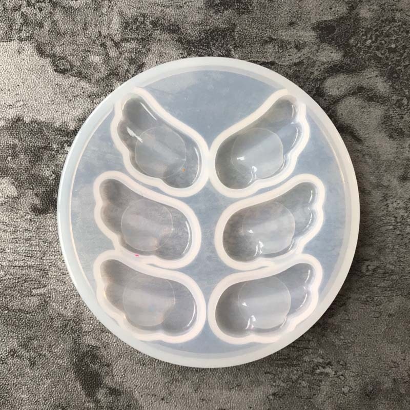 Khuôn Silicone Làm Trang Sức Hình Cánh Thiên Thần 6 Ngăn