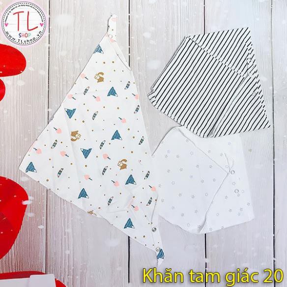 Combo 3 khăn tam giác cho bé - Khăn yếm tam giác cho bé