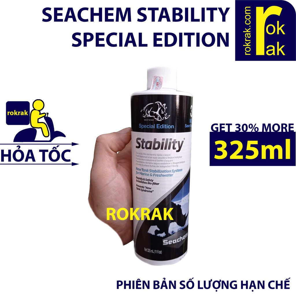 Stability Seachem 250ml 325ml  Vi sinh sức chịu đựng cao lọc hồ cá thủy sinh