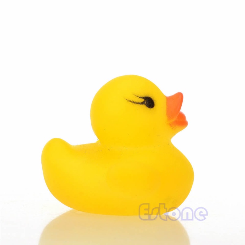 1 Chú Vịt Cao Su Màu Vàng Dễ Thương Cho Bé Chơi Khi Tắm