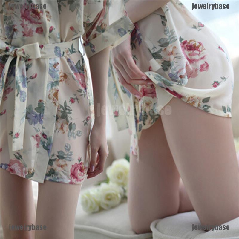 Áo choàng ngủ nữ in hoa chất liệu Chiffon | BigBuy360 - bigbuy360.vn