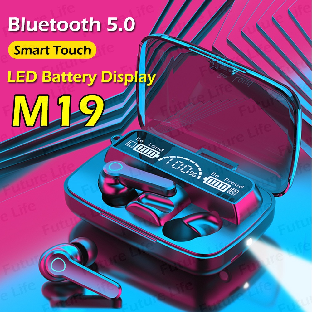 Tai Nghe Bluetooth M19 Cảm Ứng Thông Minh Chống Ồn Tốt Bass Mạnh Pin 2500mah - Bảo Hành 6 tháng