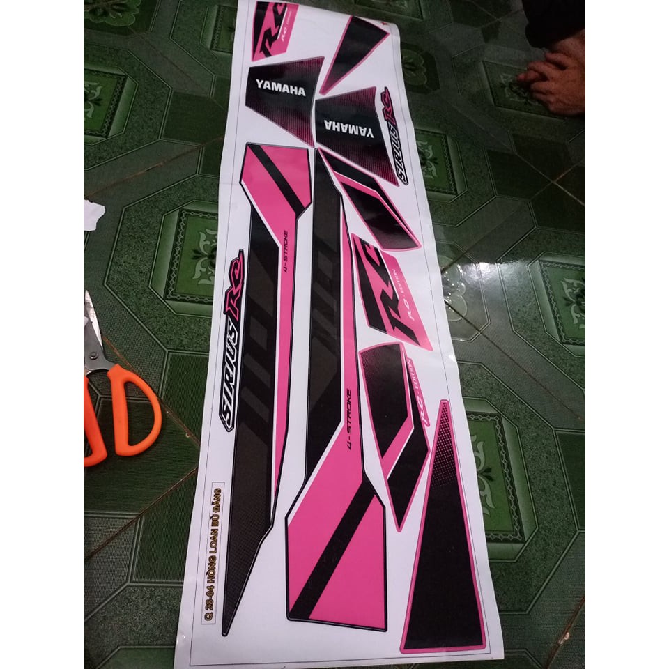 tem rời sirius RC hồng đen xe hồng