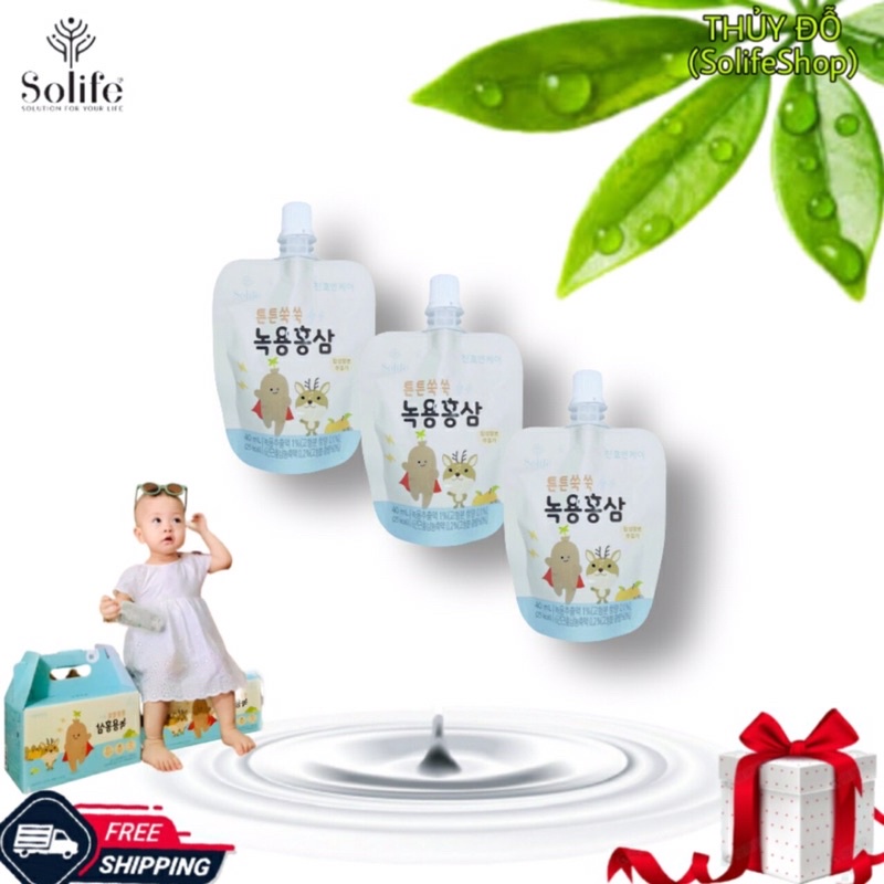 3 Gói Hồng Sâm Solife Baby Dùng Thử Cho Bé