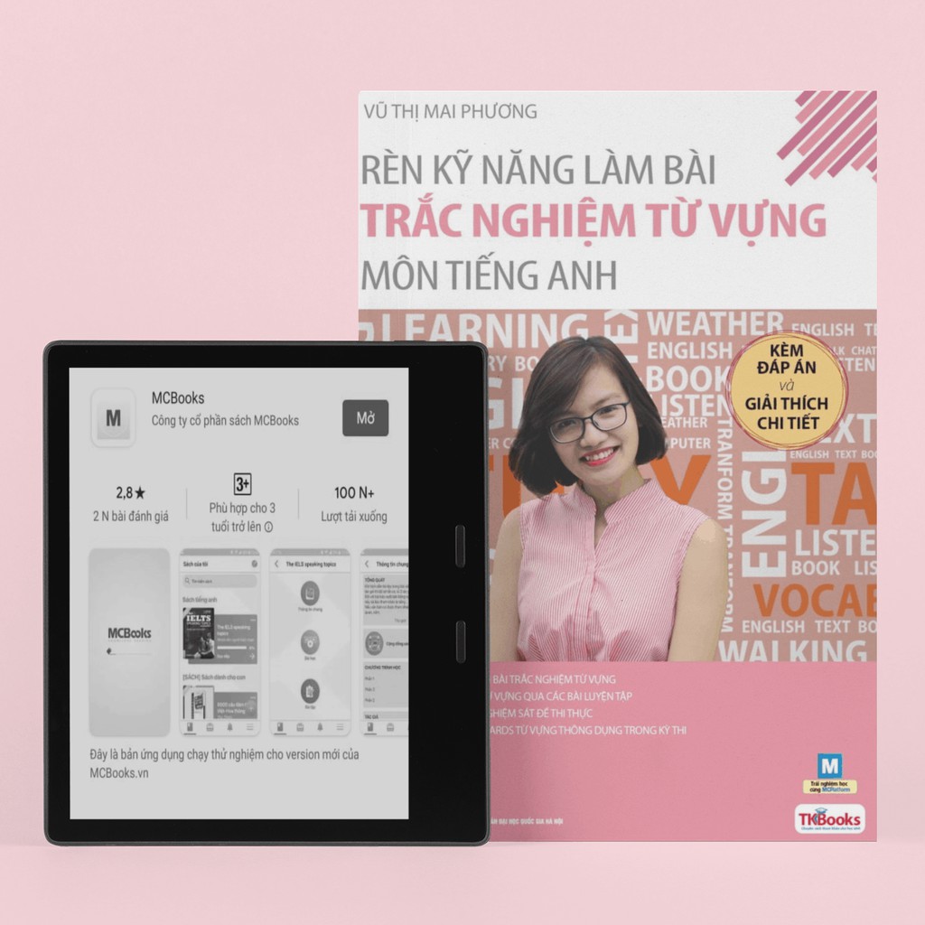 Sách - Rèn Kỹ Năng Làm Bài Trắc Nghiệm Từ Vựng Môn Tiếng Anh (Học Cùng App MCBOOKS)