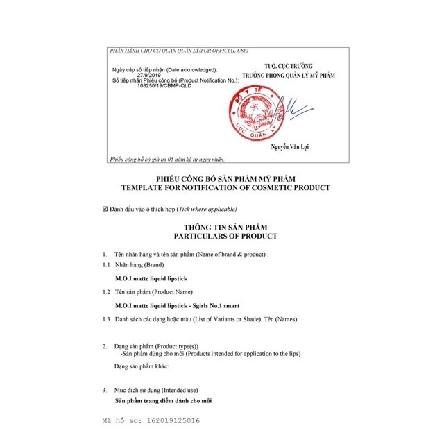 Son dưỡng môi Mickey Magic Hồ Ngọc Hà