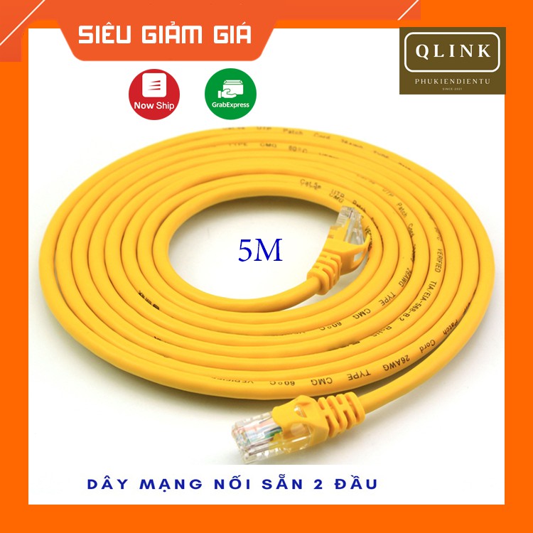 Dây mạng lan bấm sẵn 2 đầu cat5e cat6 5m internet LUVIBA DM05