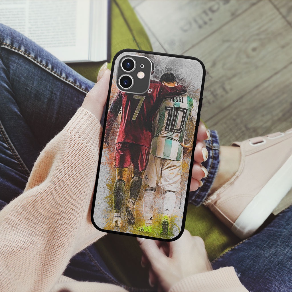Ốp lưng ronaldo và messi two legend rivalry pro 13 11 12 promax 7 8 plus xs X Xr  ART20226627
