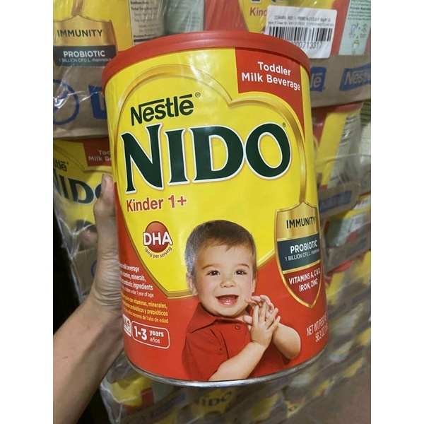 DATE 7 2023Sữa Nido 1+ nắp đỏ 1,6kg hàng Mỹ