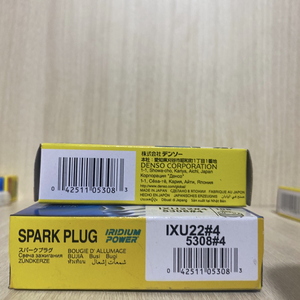 Bộ 4 Bugi Denso Iridium Chính Hãng Mã IXU22 Xe Spark Daewoo Gentra Maztiz Terios  Suzuki Ertig Carry Swift XL7 Avanza