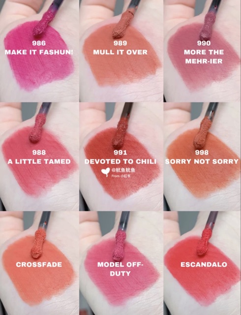 Son kem MAC Powder Kiss nhiều màu