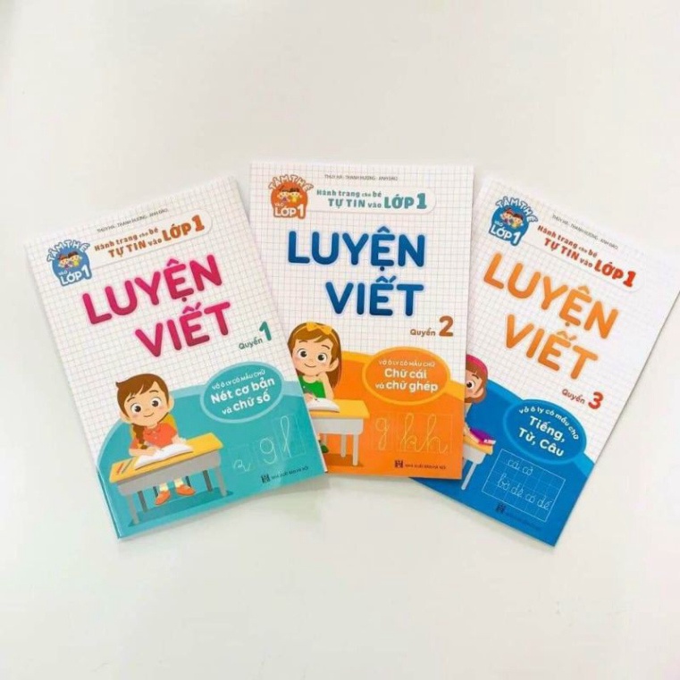 Combo 3 quyển luyện viết cho bé vào lớp 1.