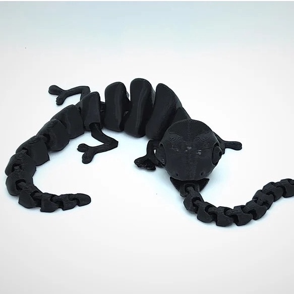Tắc kè 3D linh hoạt, mô hình 3D, đồ chơi giảm stress, đồ chơi giải trí, trang trí bàn, bể nuôi bò sát - IN3D.INDINI