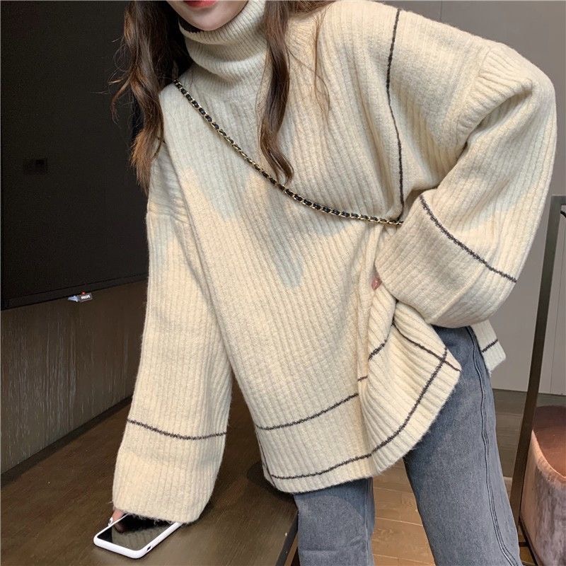 Áo Len Nữ Hàn Quốc, Áo Vải Len Ulzzang Thời Trang Form Rộng Mặc Mùa Đông Cực Ấm