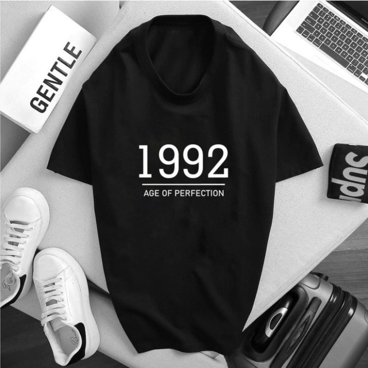 Áo phông màu ĐEN in năm sinh 1990,1991,1992,1993,1994  [FREESHIP] Áo unisex,vải cotton xịn shopmoonmo xuongmayhienmai