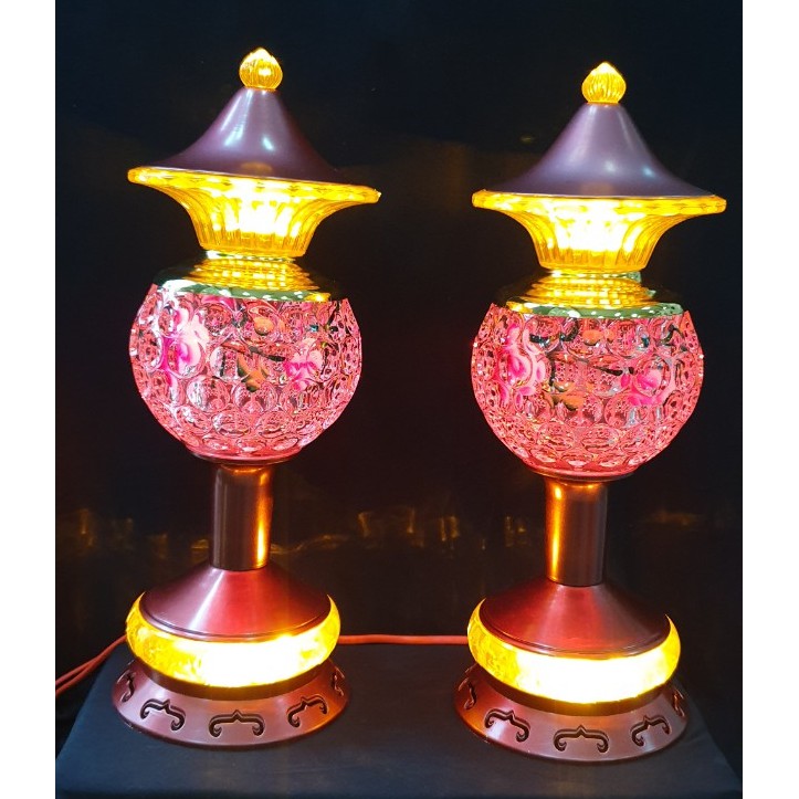 Đèn led đổi màu trang trí bàn thờ tổ tiên, ông bà, thờ phật,ông địa, thần tài - đèn thờ  CAO 34cm 6123