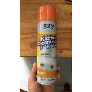 Bình xịt bọt tuyết tẩy rửa siêu sạch mầu cam kitchen cleaner nhà bếp 500ml