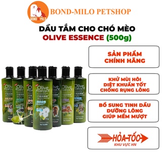 Dầu tắm cho chó mèo olive essence chai 500ml - bondmilo shop