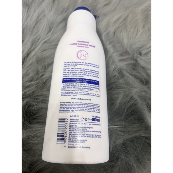 sữa dưỡng thể trắng da nivia Extra  ban đêm và ban ngày  nhỏ  200ml lớn 300ml  hàng công ty