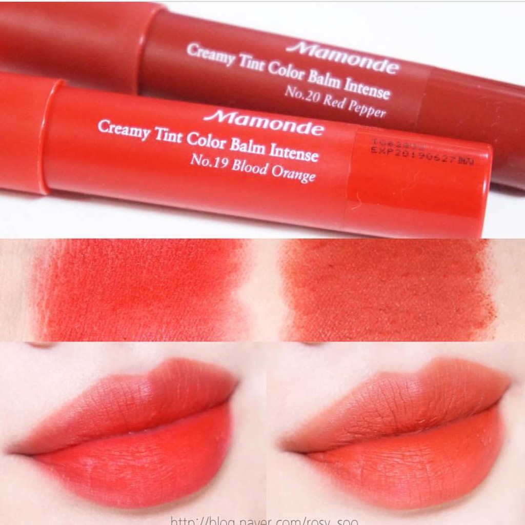 Son Bút Chì Siêu Lì Mamonde Creamy Tint Color Balm Intense Màu #19