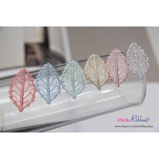 *[SET 5C] Lá thêu bô đê 2 size dùng làm phụ kiện hoa trang trí may mặc, hoa cài áo, hoa phụ liệu may mặc, phụ kiện tóc