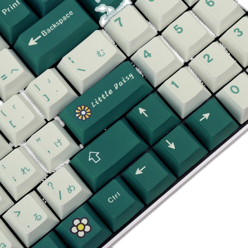 Keycap GMK hoa cúc nhỏ 129 nút in nhiệt cấu hình cherry dành cho bàn phím cơ